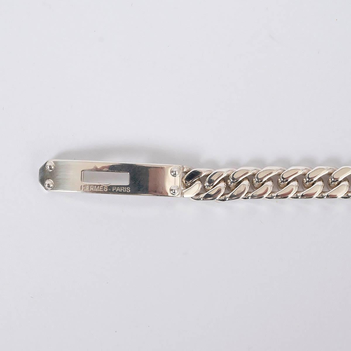 HERMES sterling silver KELLY GOURMETTE Chain Bracelet TPM For Sale 1