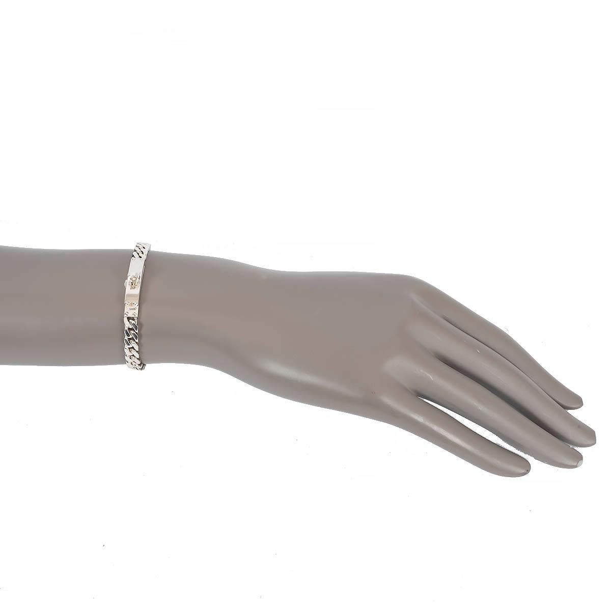 HERMES sterling silver KELLY GOURMETTE Chain Bracelet TPM For Sale 3