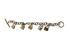 Hermes Sterling Silver la Ronde des sacs Bracelet with Kelly and Birkin Charms