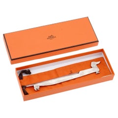 Hermès Tagliacarte in argento sterling Cane Bassotto 1950