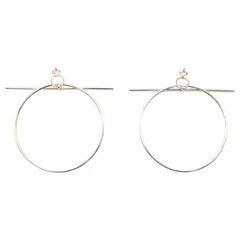 Hermès Sterling Silver Loop Earrings - Very Large Model