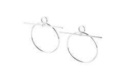 Hermès Sterling Silver MM Loop Earrings