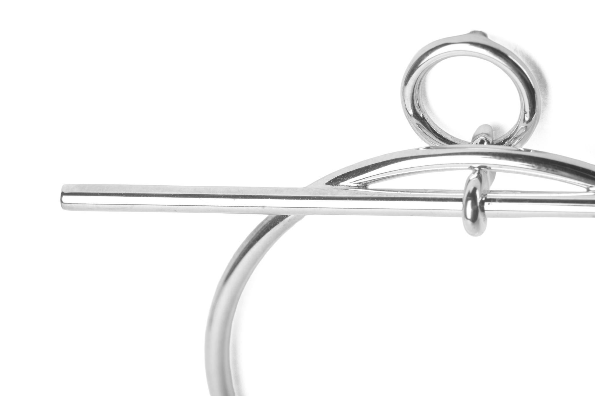 Hermès Orecchini MM in argento Sterling Looping in vendita 1