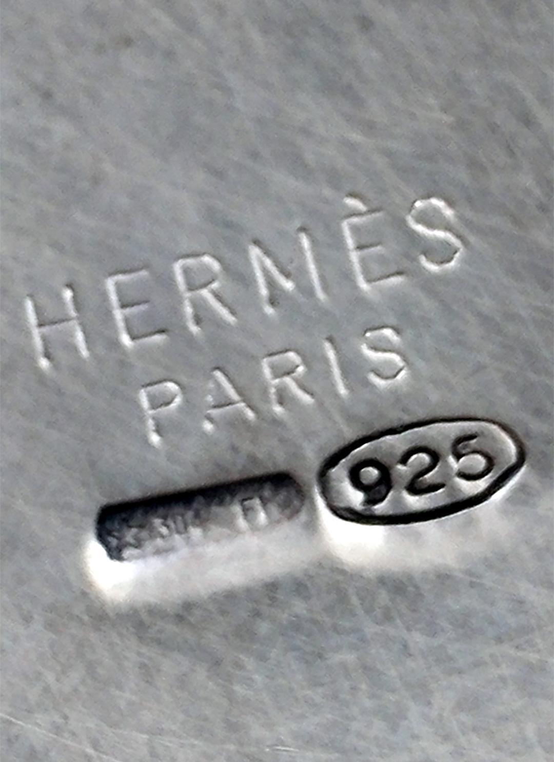French Hermes Sterling Silver Perfume Pendant, Offered by La Porte