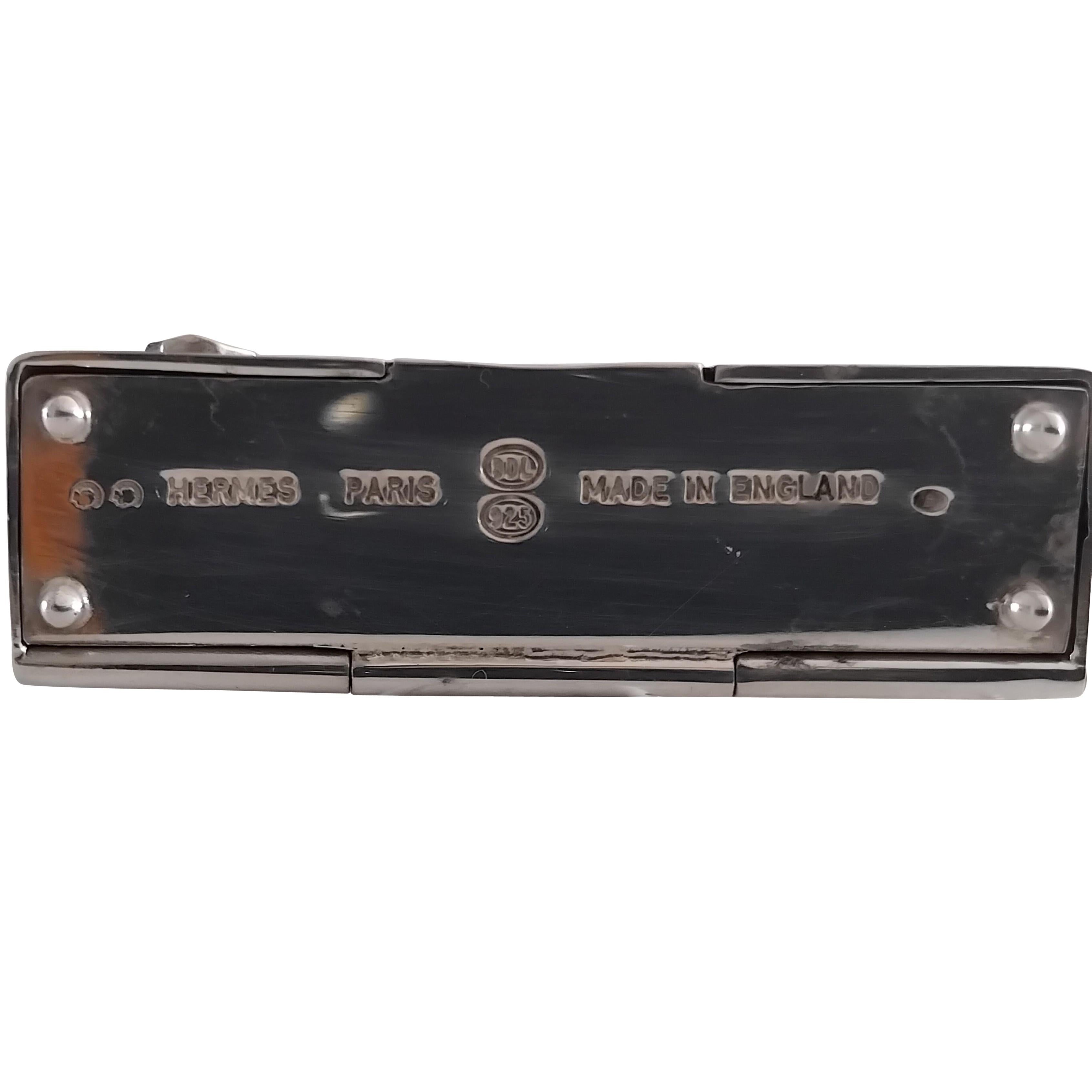 Hermès Portapillole in argento Sterling Micro Bolide Bag in vendita 9