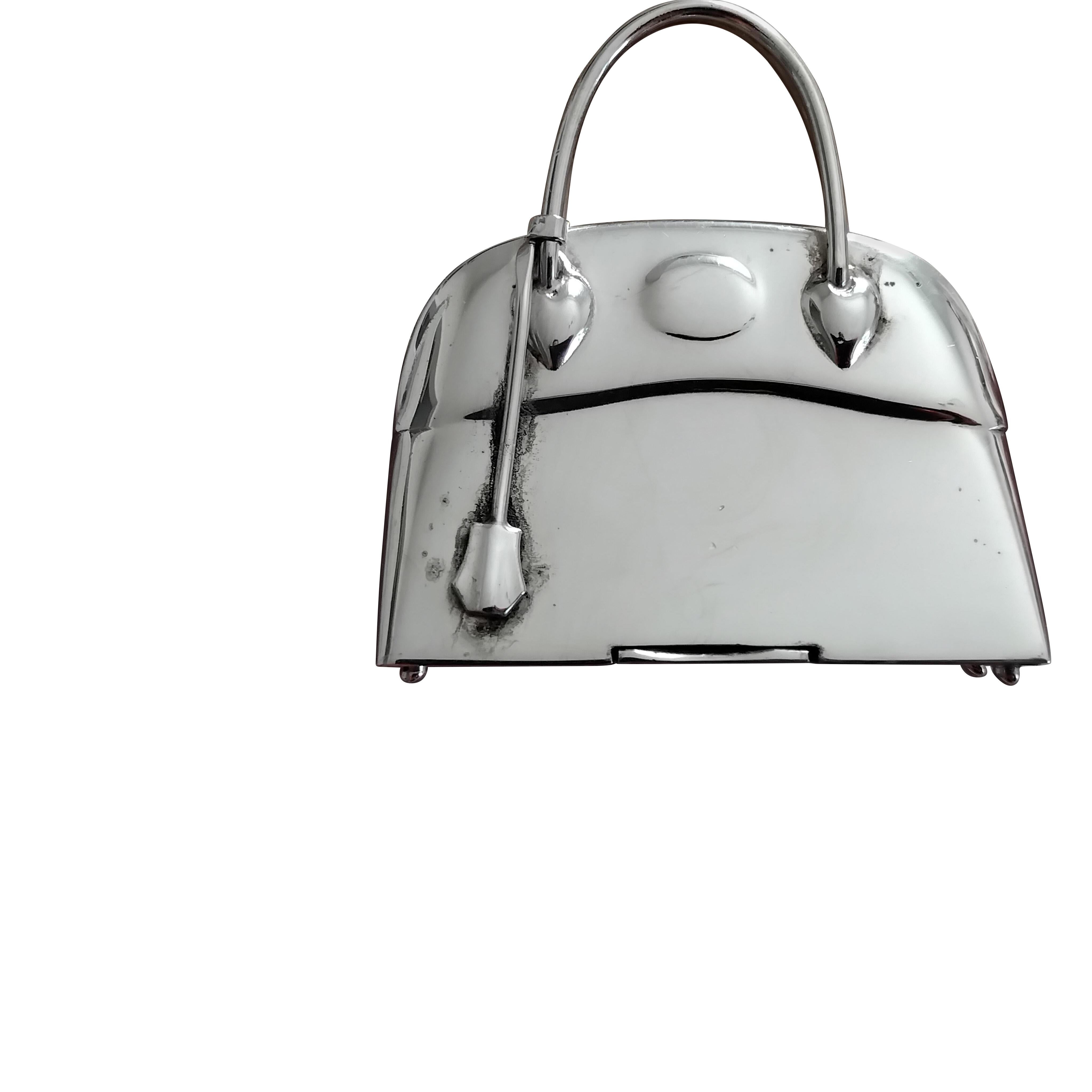 Hermès Portapillole in argento Sterling Micro Bolide Bag In condizioni buone in vendita a Corcoué Sur Logne, Loire-Atlantique