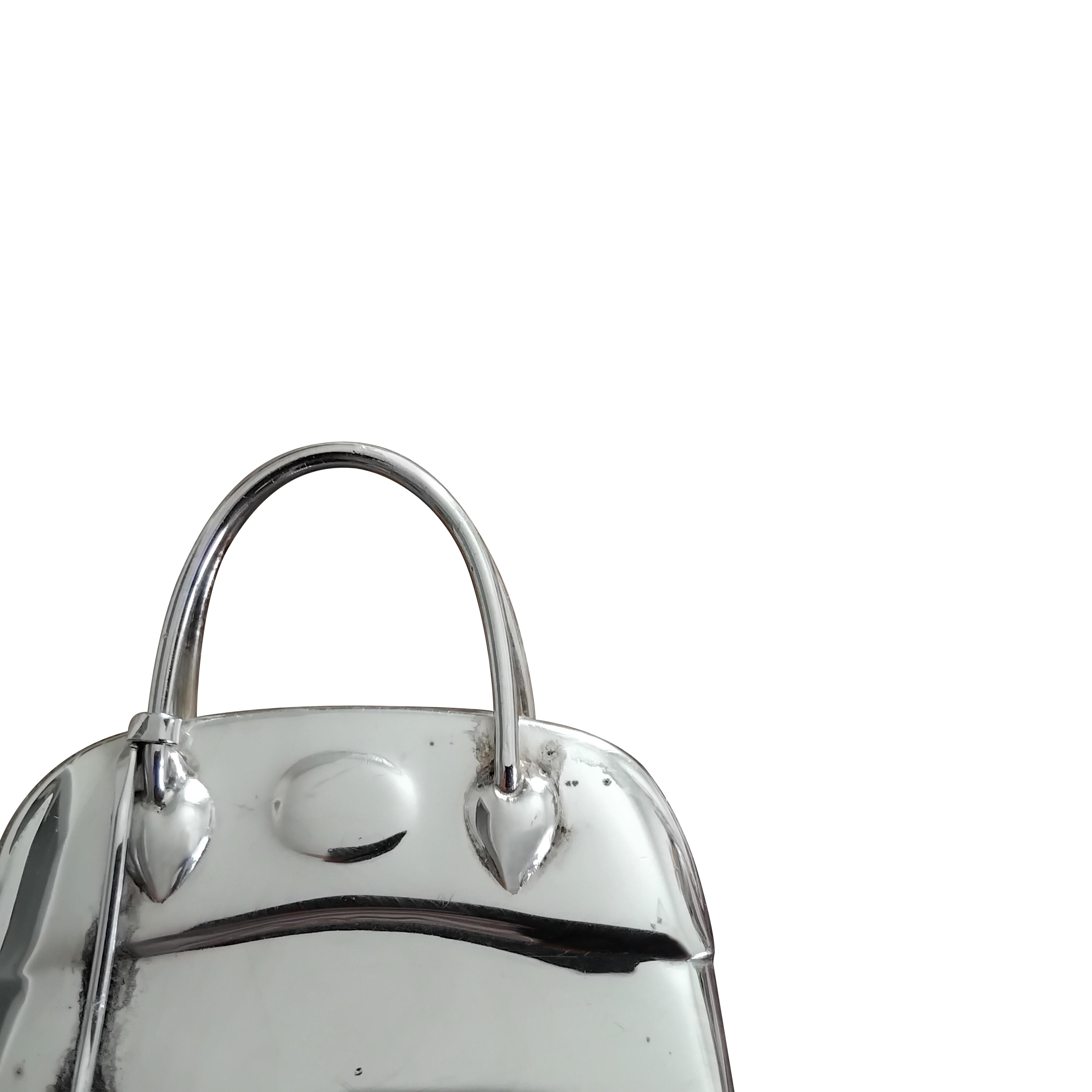 Donna Hermès Portapillole in argento Sterling Micro Bolide Bag in vendita