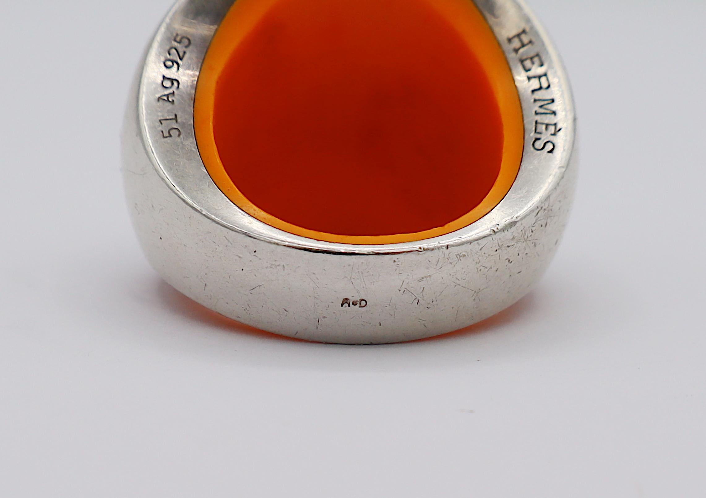 HERMES Anello Quark in argento sterling in vendita 6