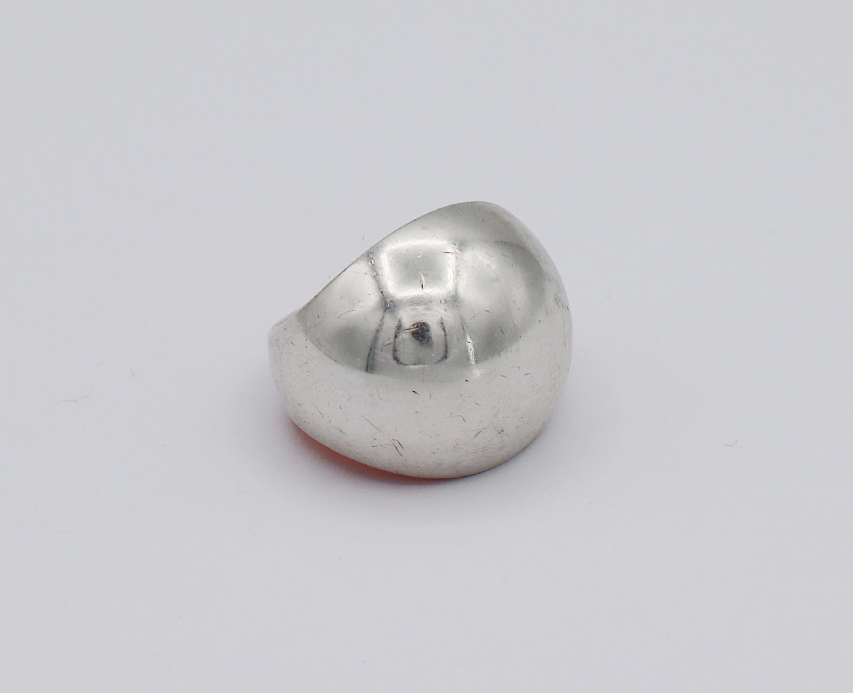 HERMES Anello Quark in argento sterling In condizioni discrete in vendita a Nice, FR