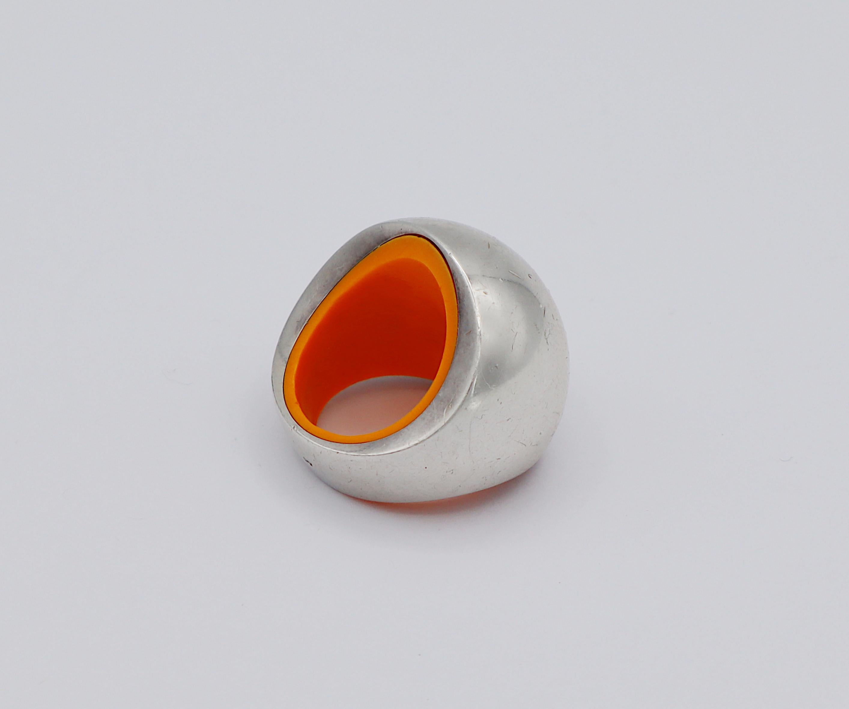 Donna HERMES Anello Quark in argento sterling in vendita