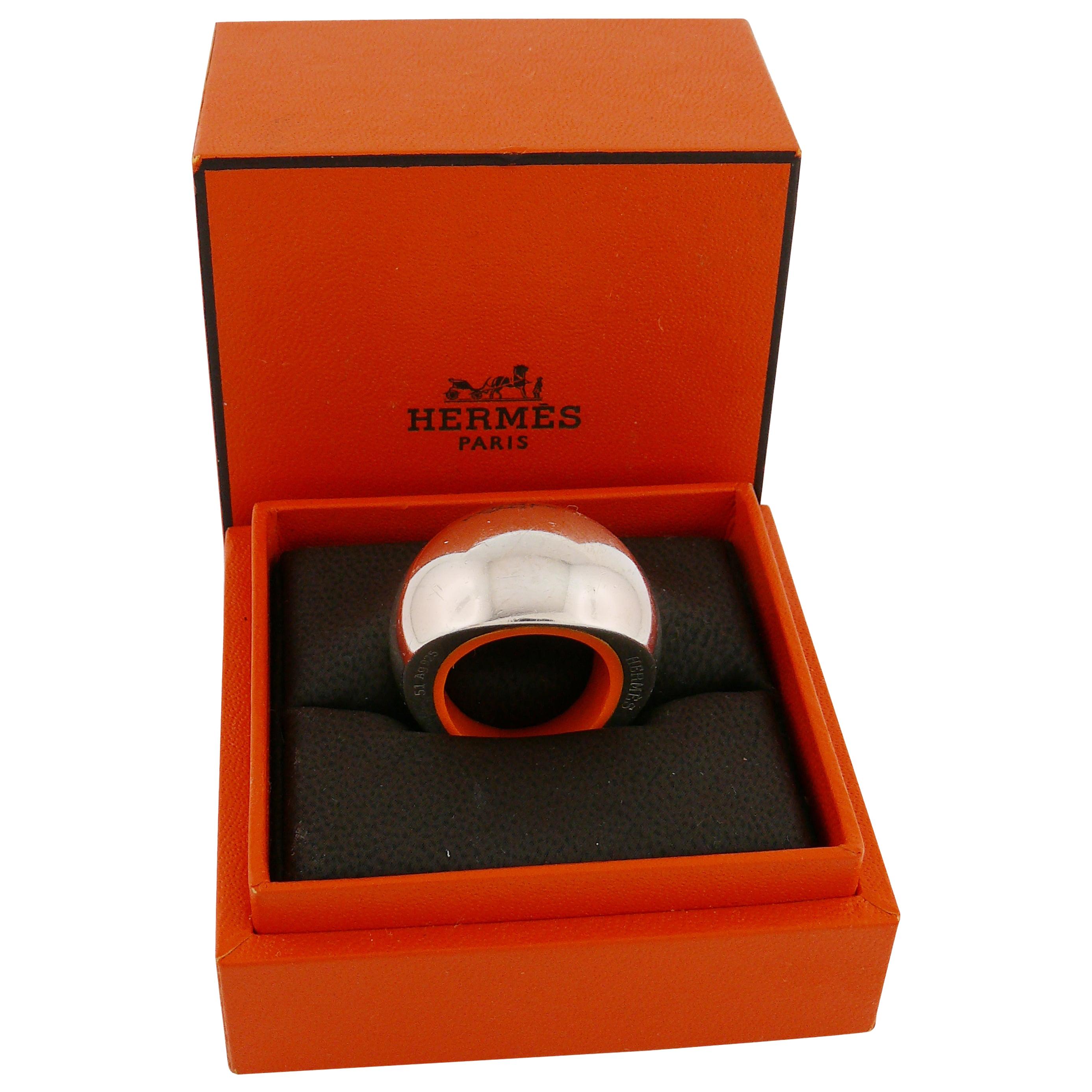 Hermès Sterling Silber Quark Ring im Angebot