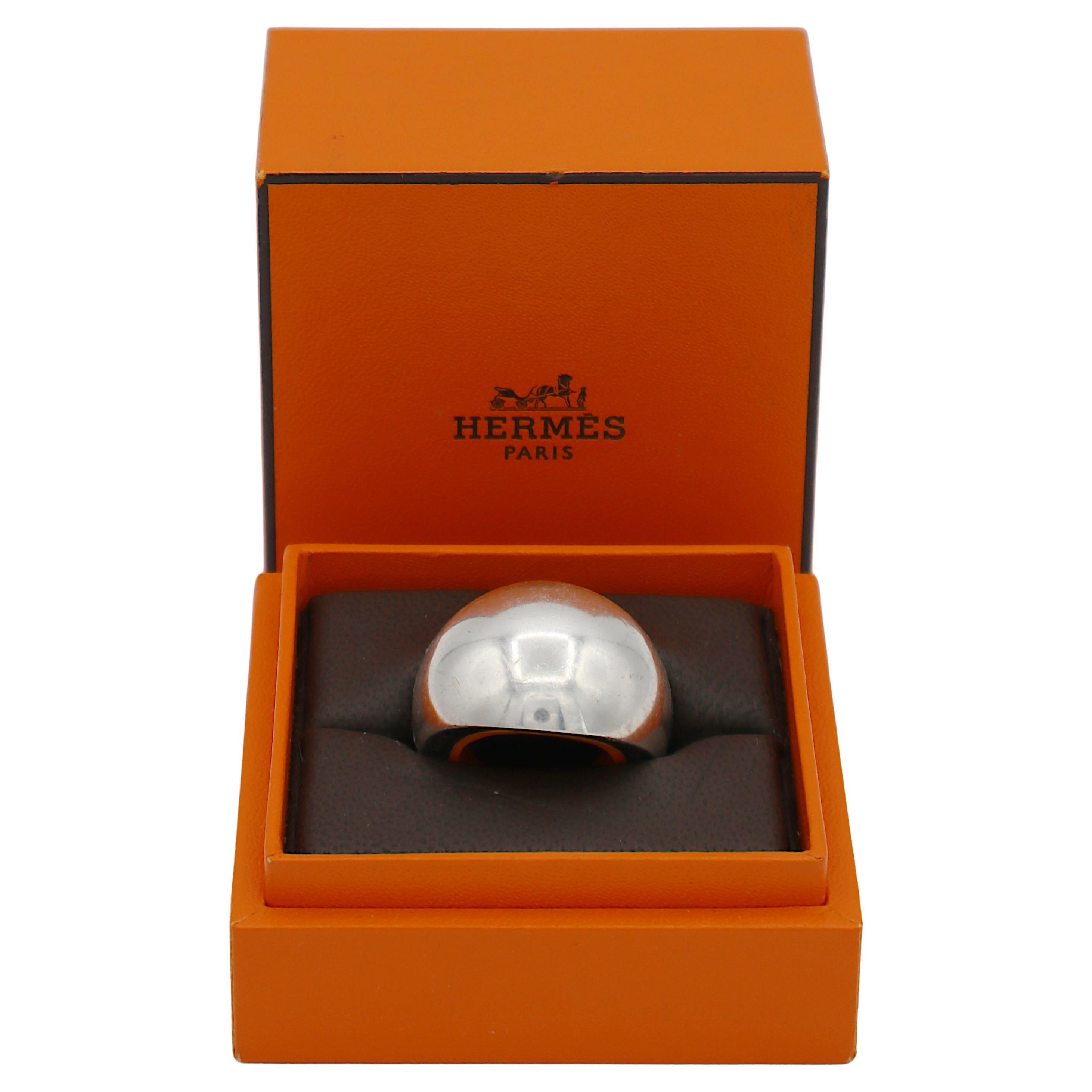 HERMES Sterling Silver Quark Ring