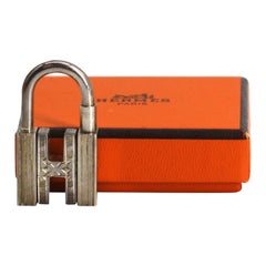 Hermes Sterling Silver Touareg H Motif Cadena Padlock Bag Charm