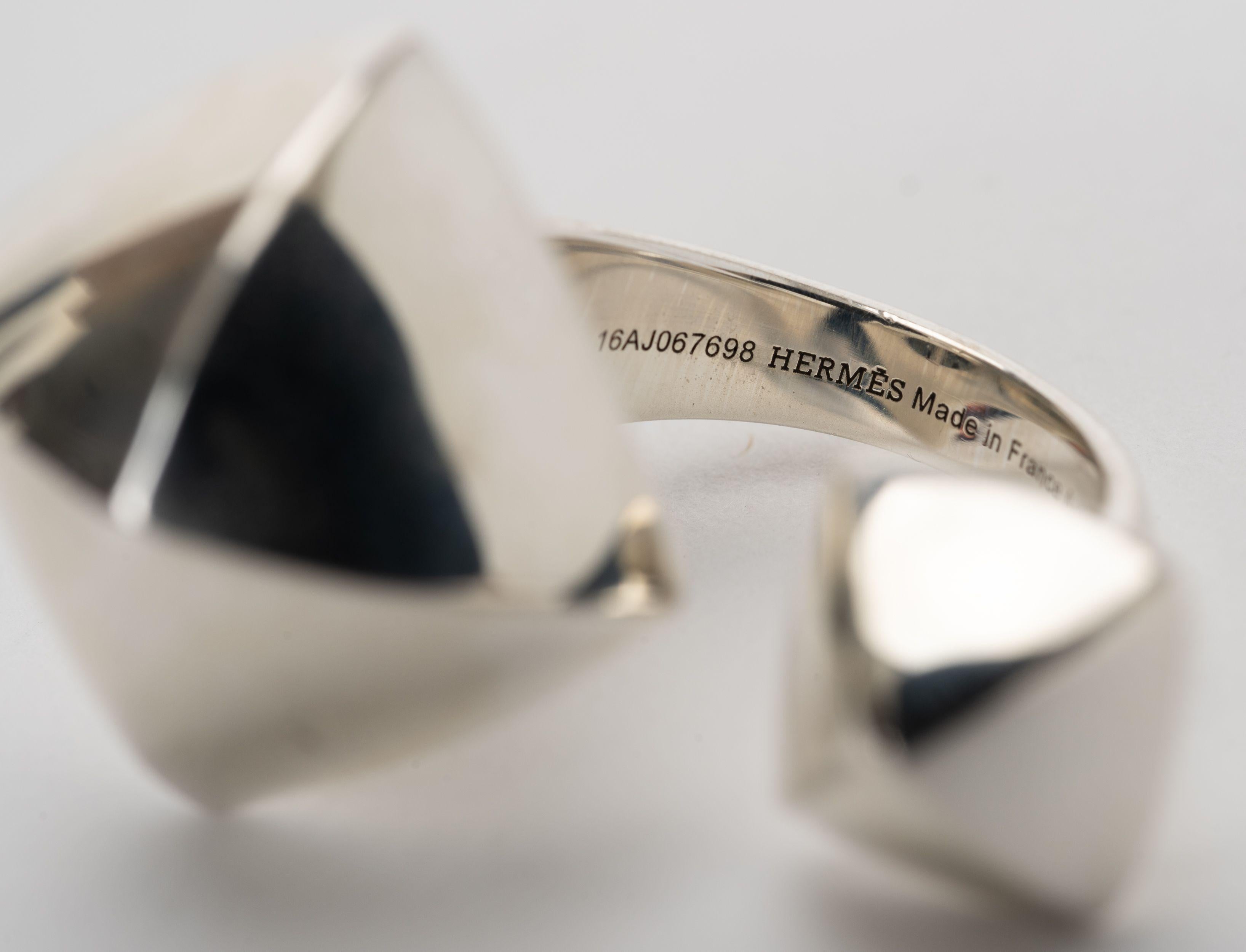 Women's Hermès Sterling Sterling Ring Medor For Sale