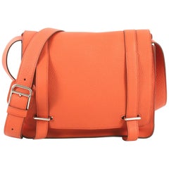 Hermès Steve Light Messenger Bag Vert Maquis Togo