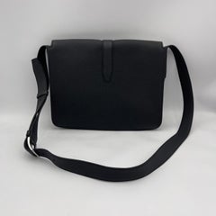 Hermes Steve Light Junior Messenger Bag Black Leather Shoulder Bag 2024