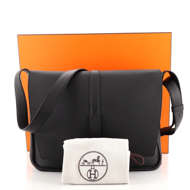 Hermes Steve Light Messenger Bag Togo at 1stDibs
