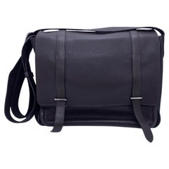 Hermes Steve Messenger Dark Brown Leather Palladium Hardware 2011