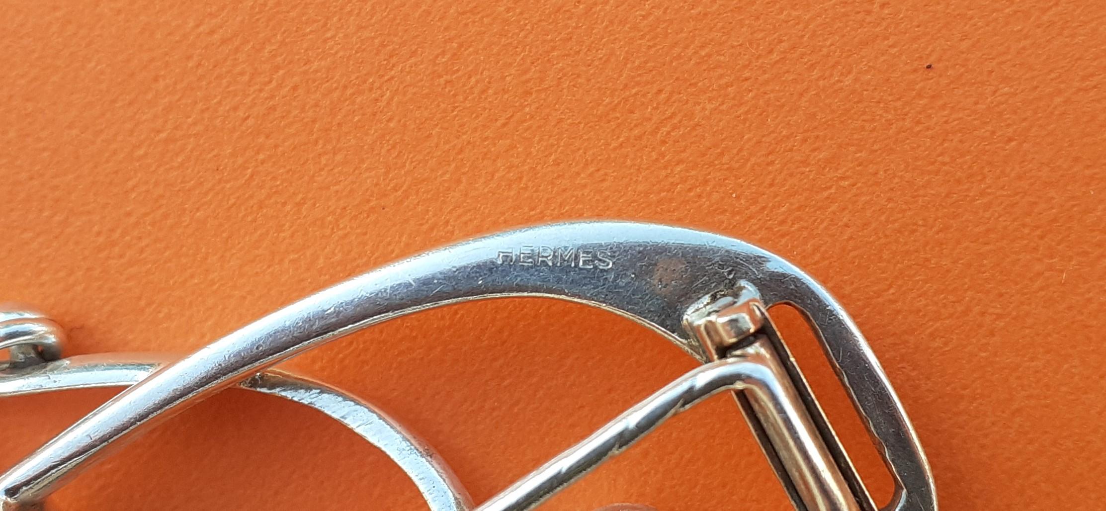 Women's or Men's Hermès Stirrup and Spur Silver Brooch Equestrian Horse Texas For Sale