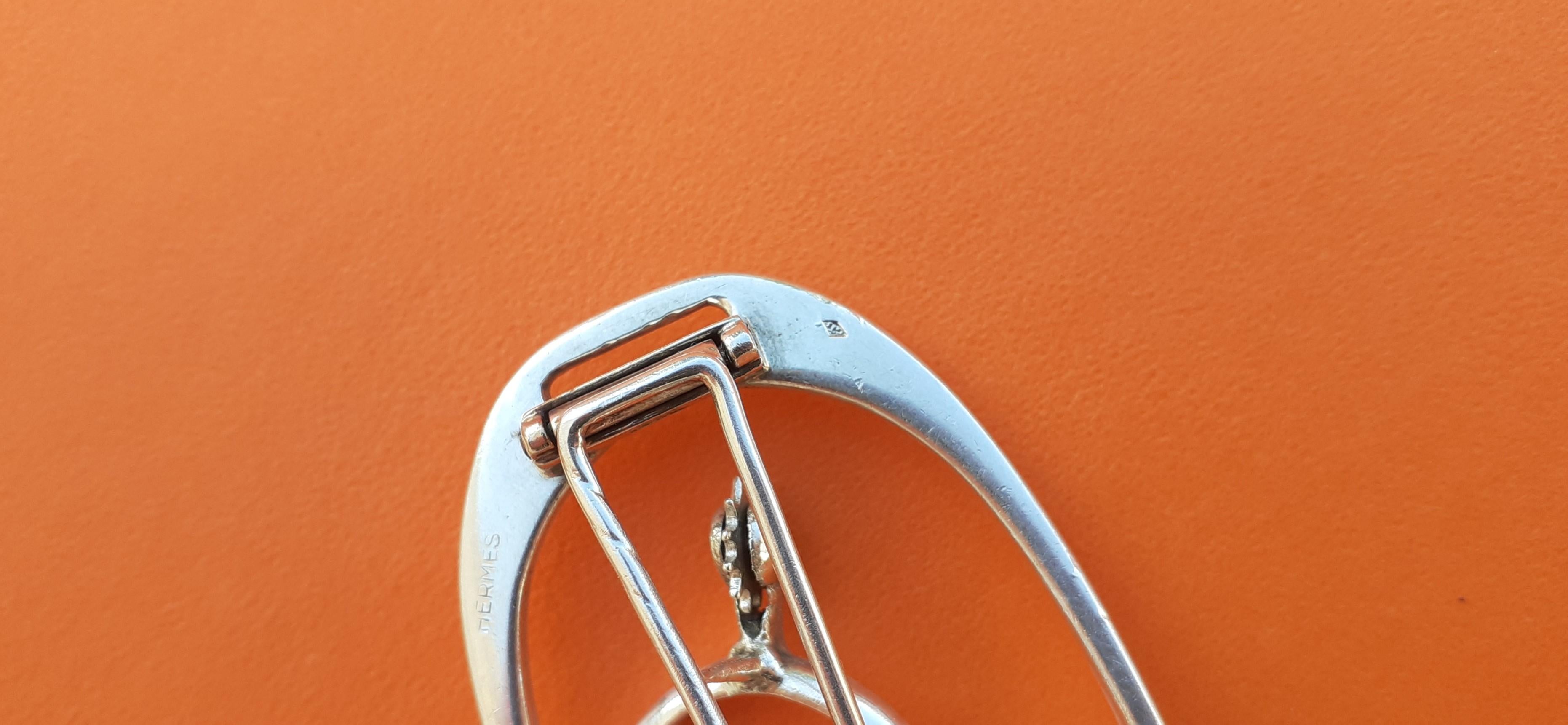 Hermès Stirrup and Spur Silver Brooch Equestrian Horse Texas For Sale 1