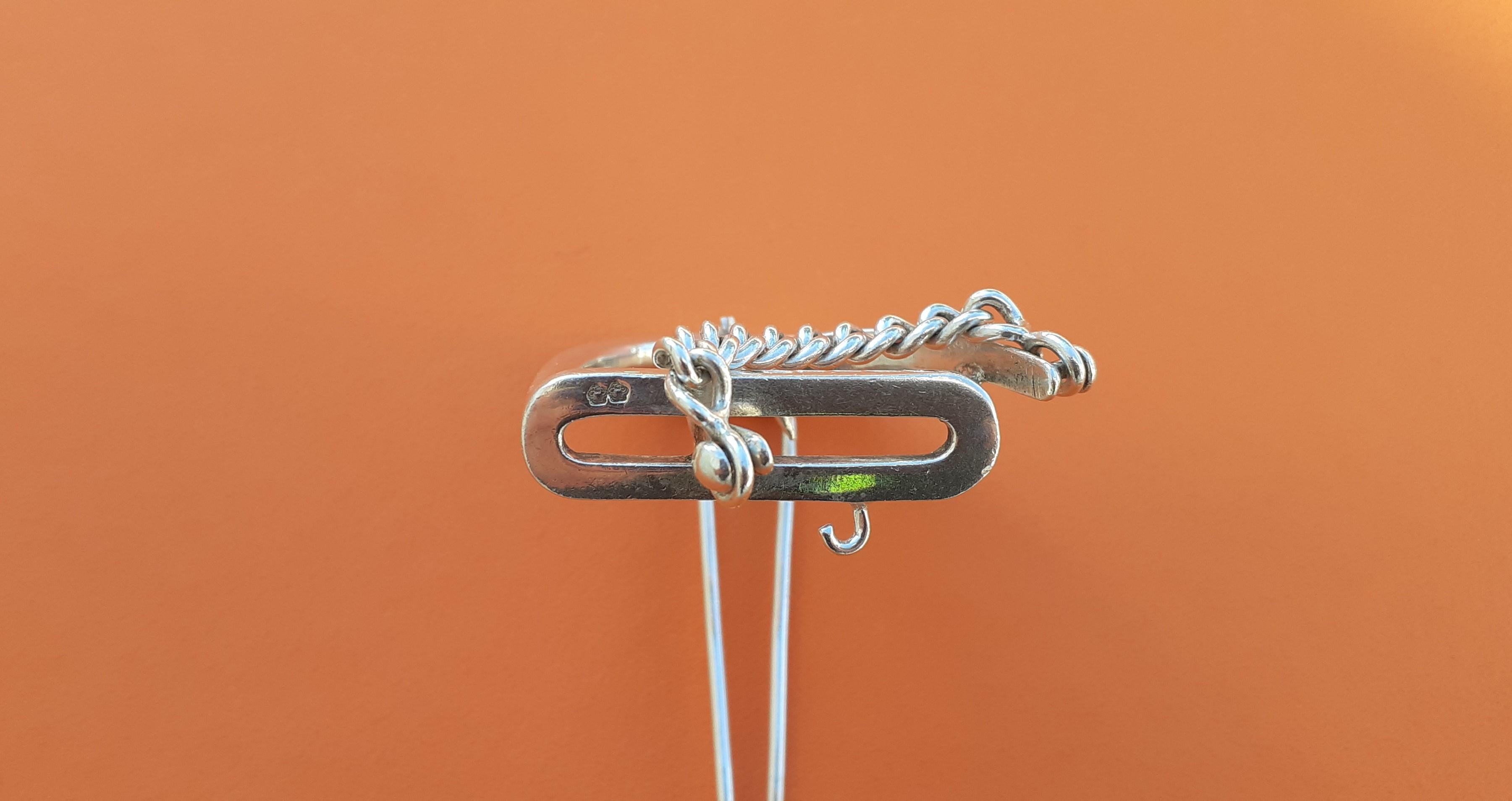 Hermès Stirrup and Spur Silver Brooch Equestrian Horse Texas For Sale 3