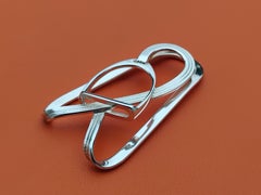 Hermès Stirrup Shaped Money Clip Silver Equestrian Horse Texas