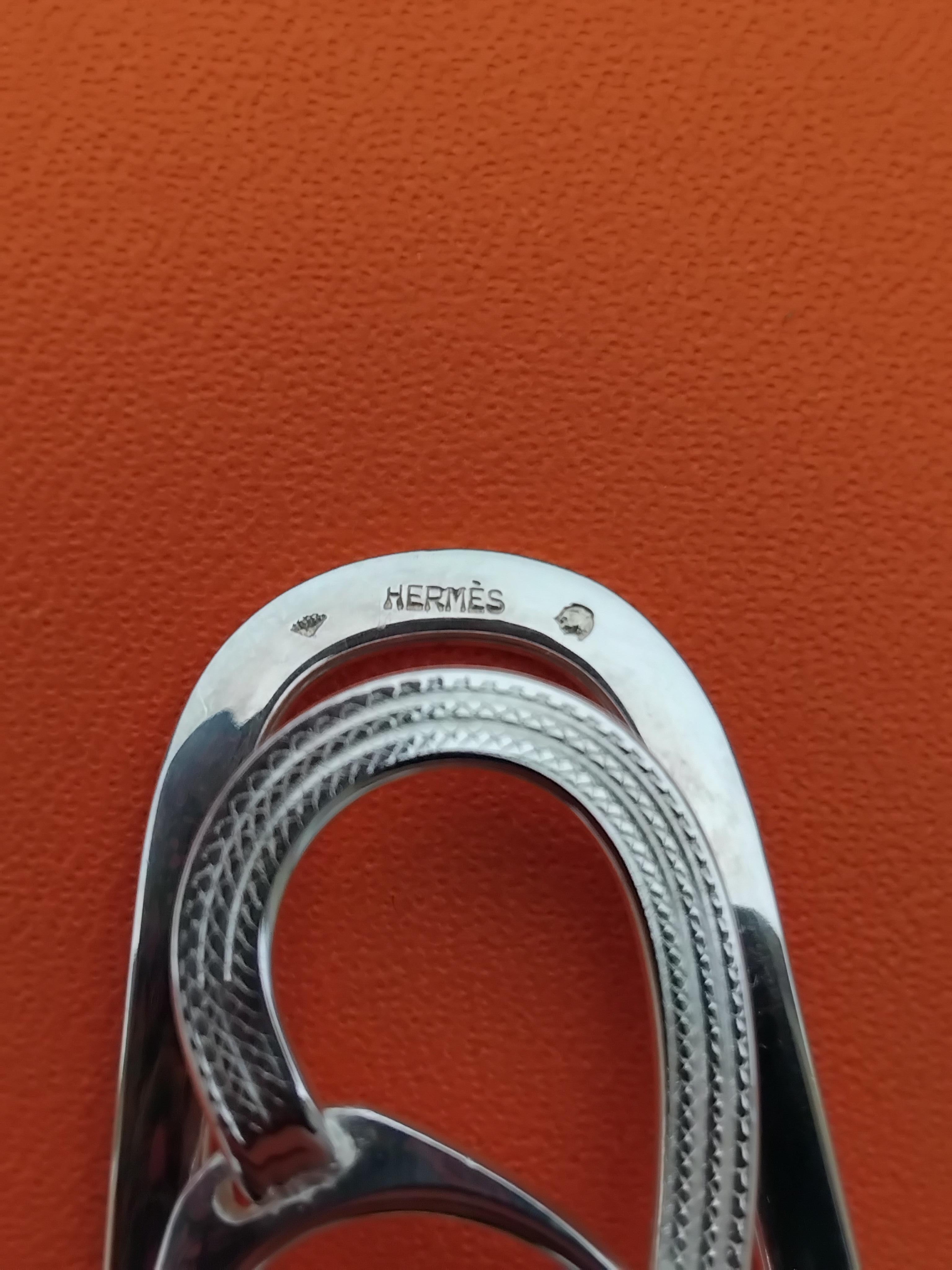 Hermès Stirrup Shaped Money Clip Silver Equestrian Horse Texas 1