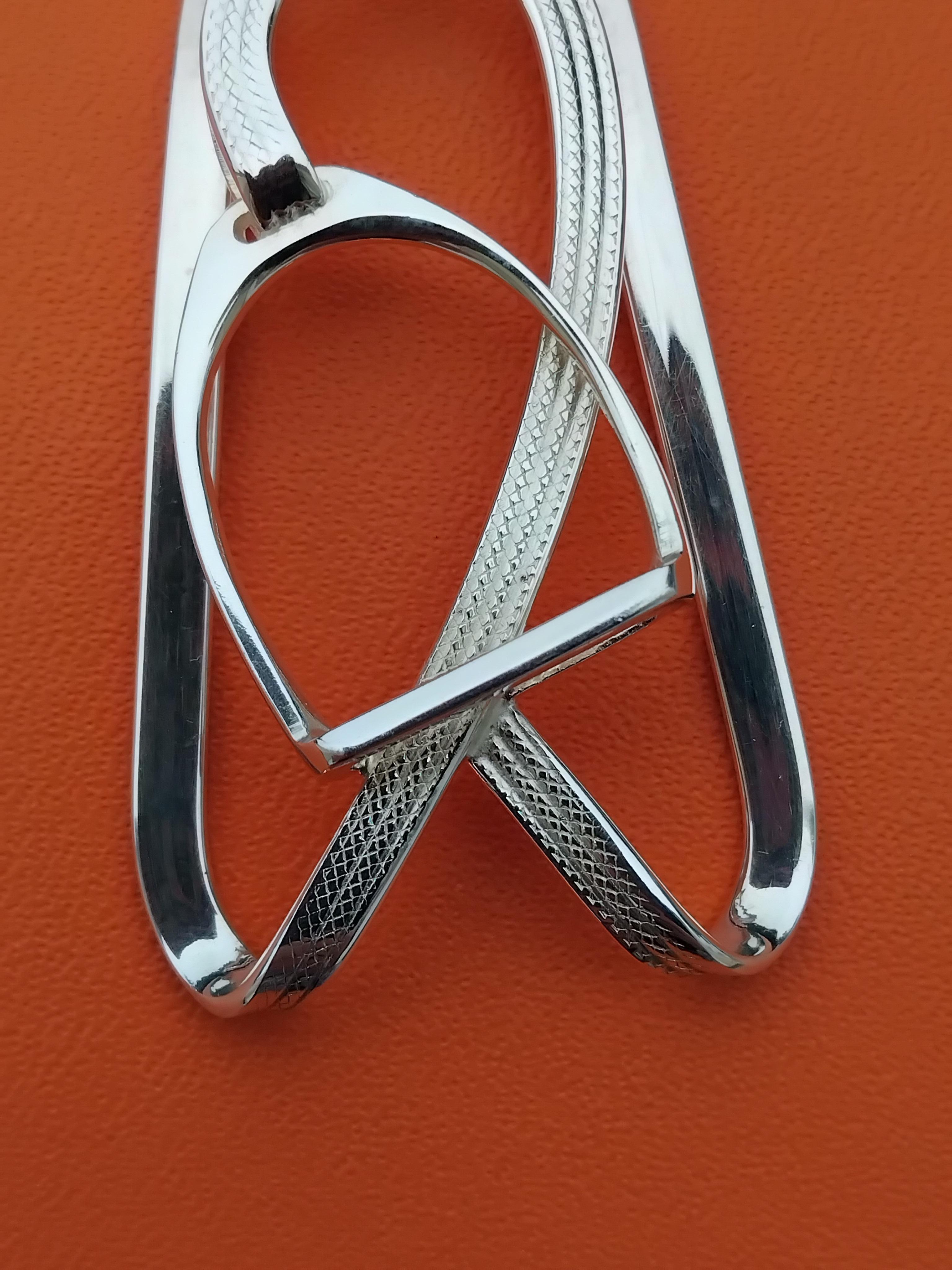 Hermès Stirrup Shaped Money Clip Silver Equestrian Horse Texas 2