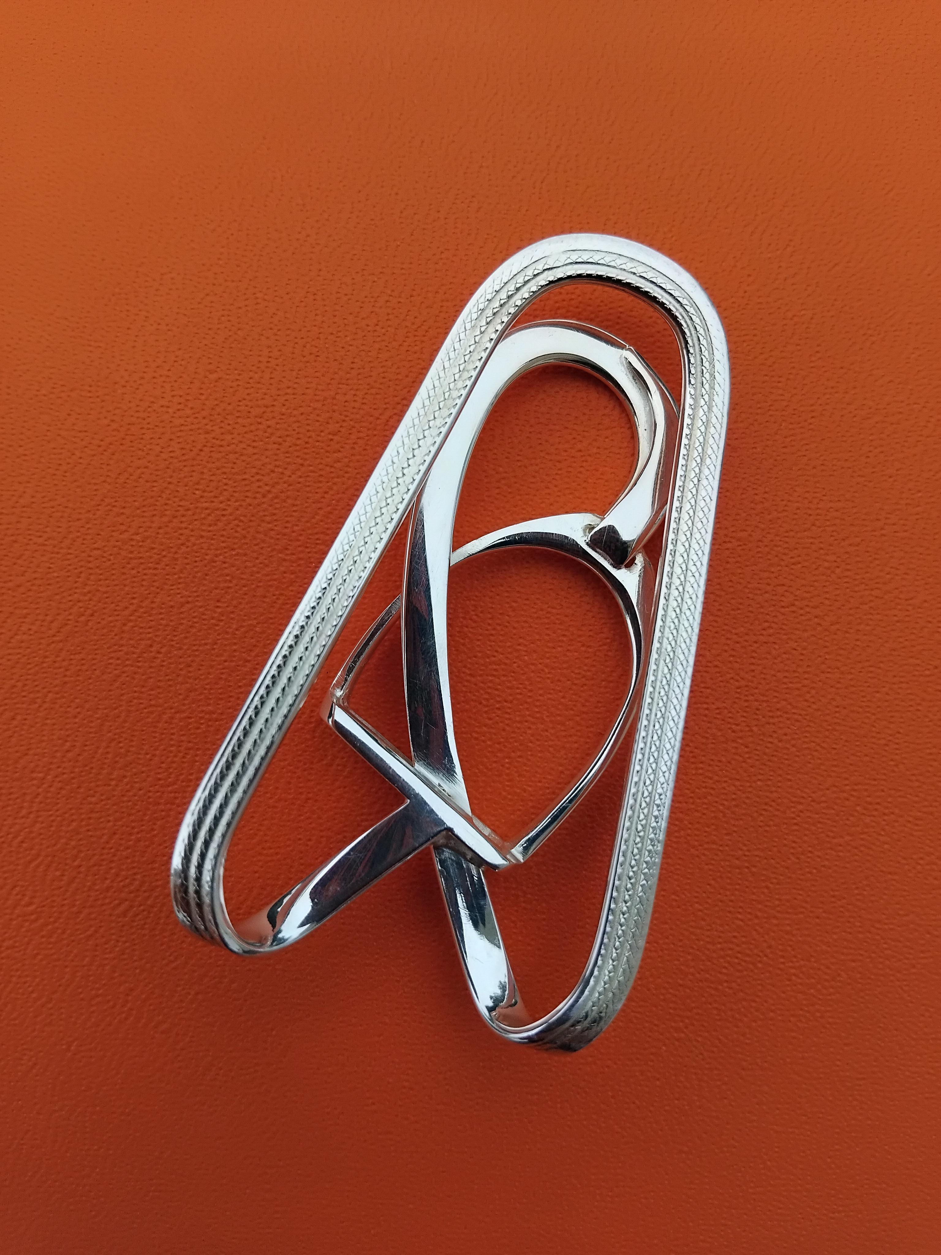 Hermès Stirrup Shaped Money Clip Silver Equestrian Horse Texas 5