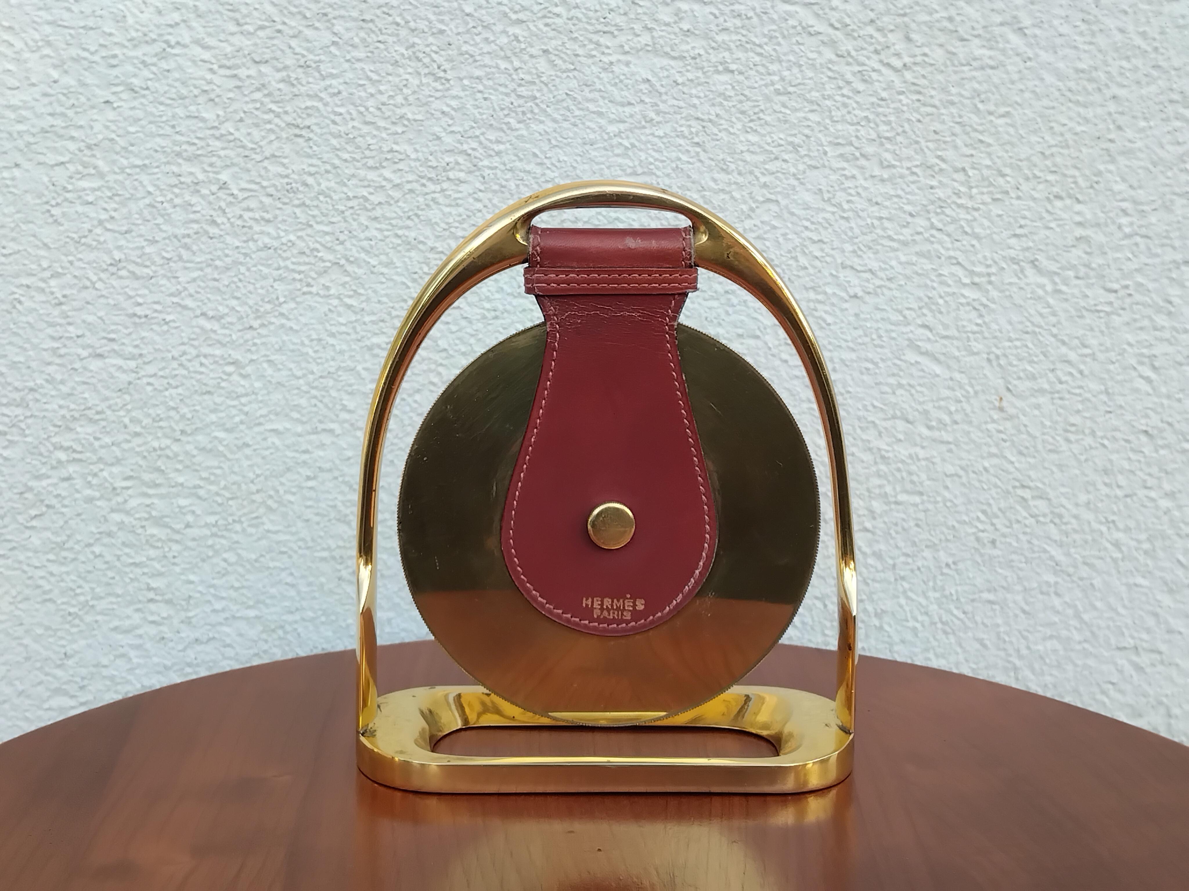 Hermès Calendario Perpetuo a forma di staffa Effemeridi in metallo e pelle 6