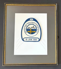 Placa de aluminio HERMÈS en forma de estribo Prix De Diane 1990