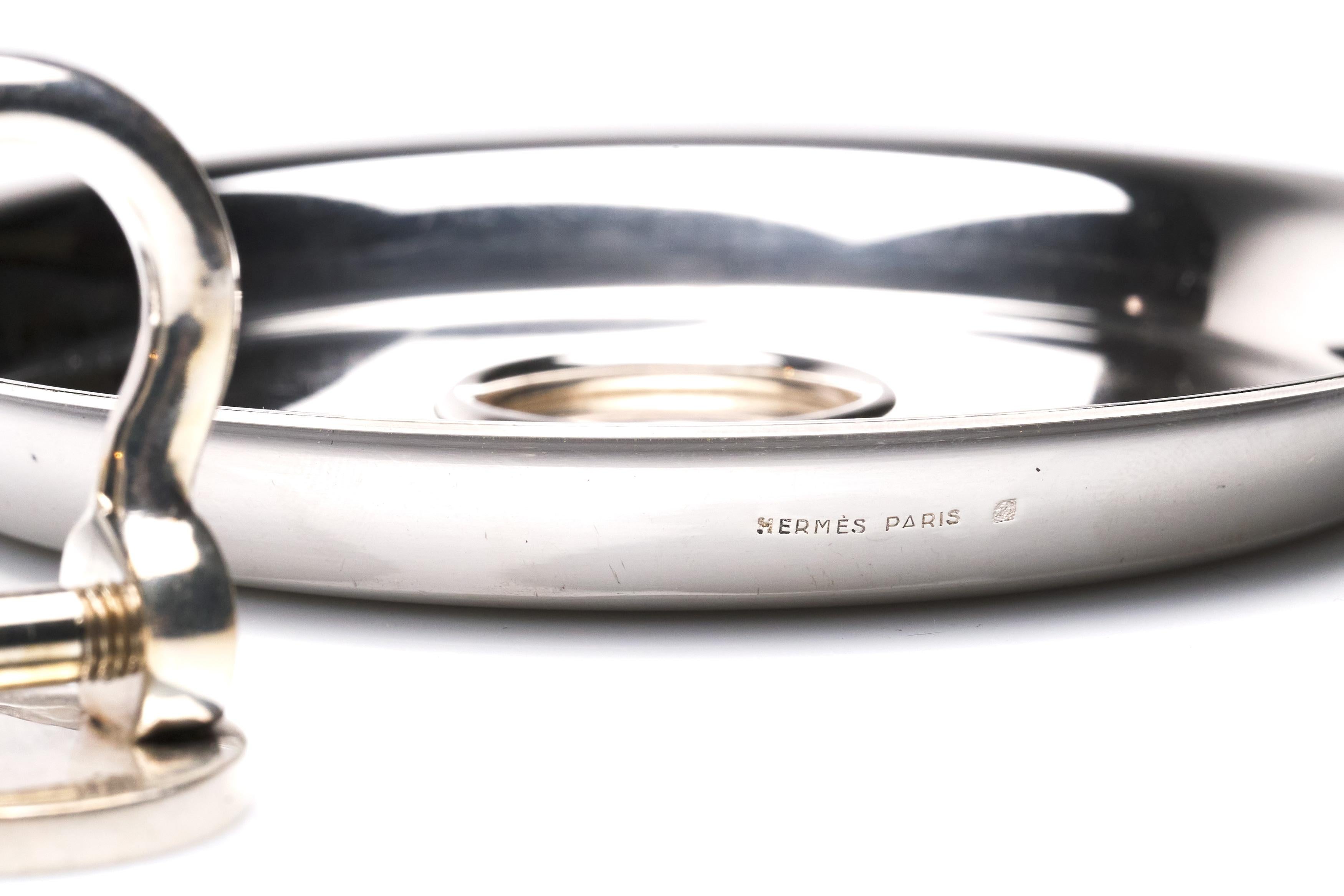 Hermes Stirrup Tamper & Tray In Excellent Condition For Sale In New York, NY