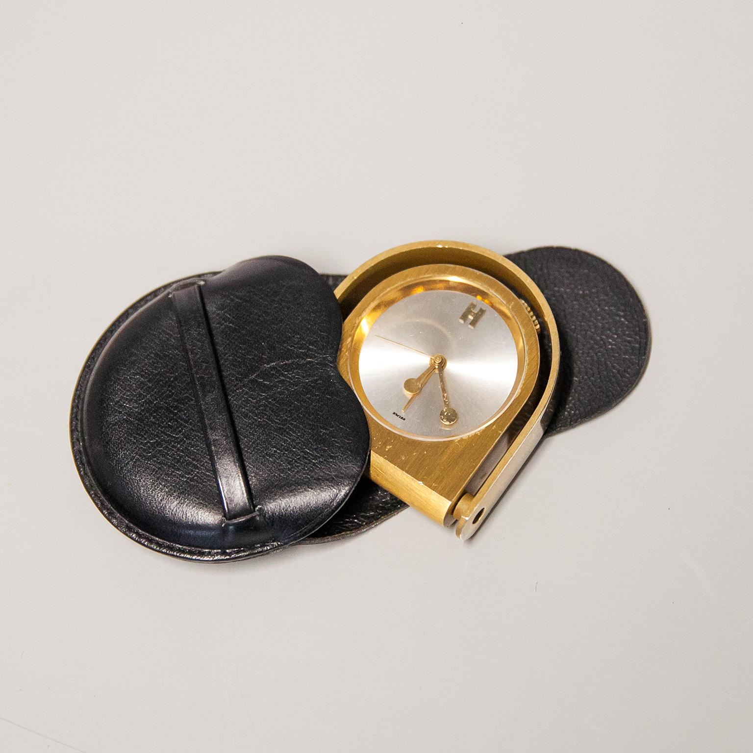 Hermès Stirup Clip Travel Alarm Clock In Good Condition For Sale In Munich, DE