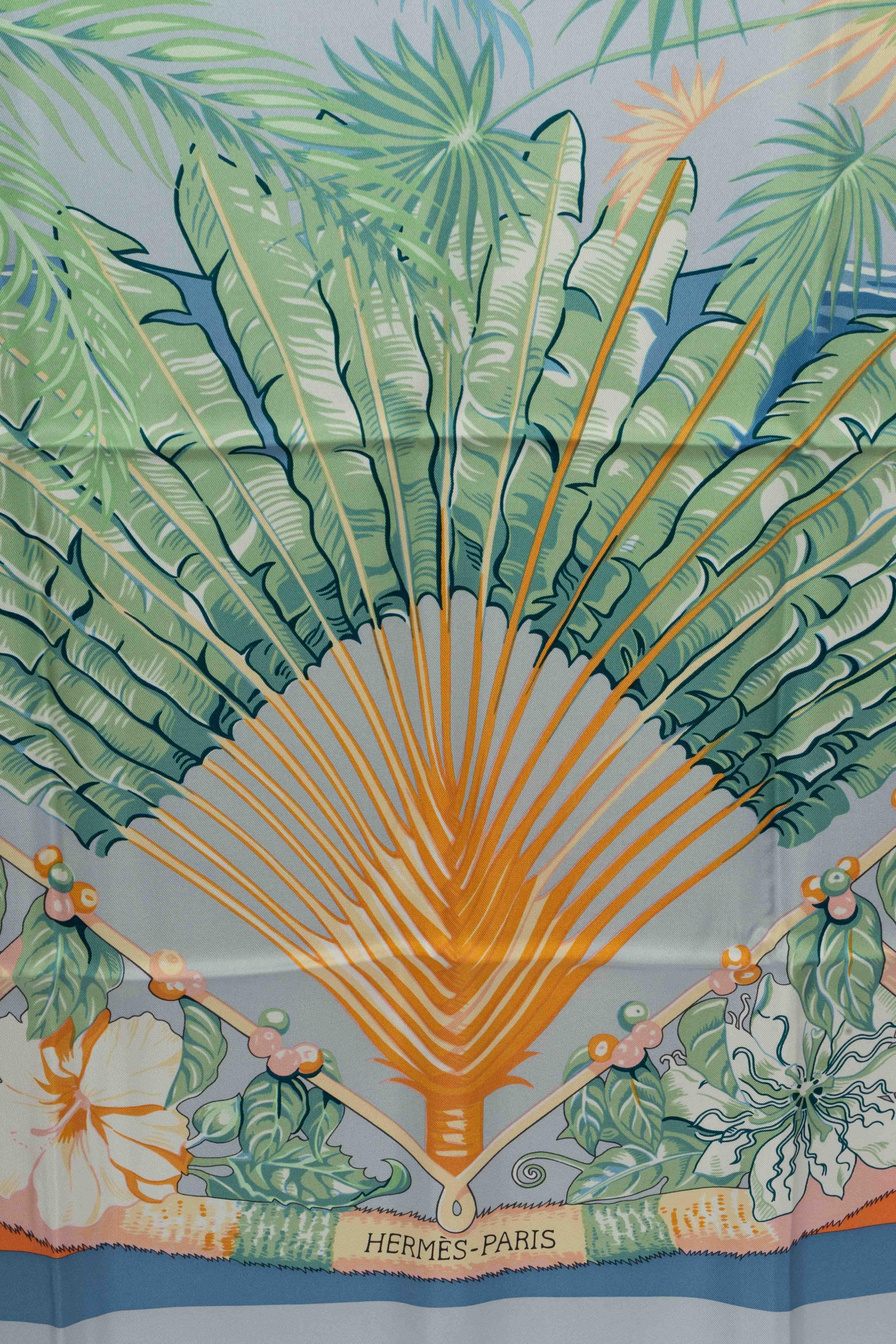 Hermès Stola 'Aloha' im Zustand „Hervorragend“ im Angebot in SAINT-OUEN-SUR-SEINE, FR