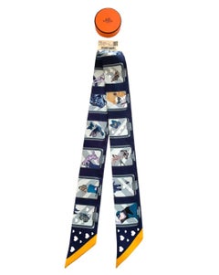 Hermès Story Twilly in Marine & Gold