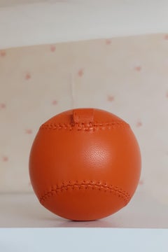 Hermès Herstress Anti-Stress Ball in Orange Leather RARE