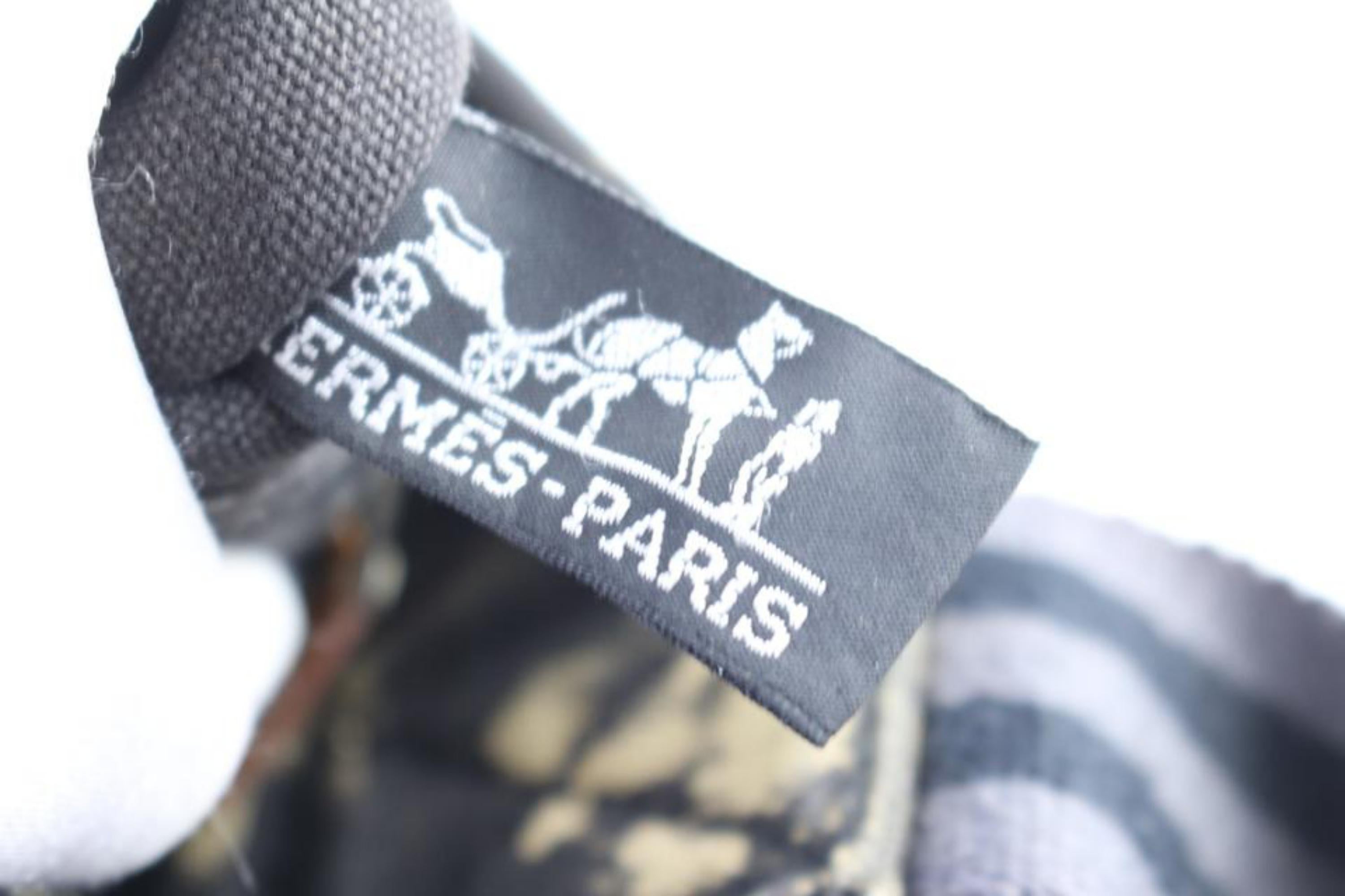 HERMES Stripe Charcoal Fourre Tout 0H31H 3