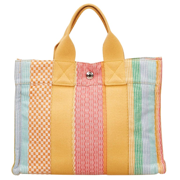 Hermes Striped Fourre Tout PM New York Madison Limited Edition For Sale ...