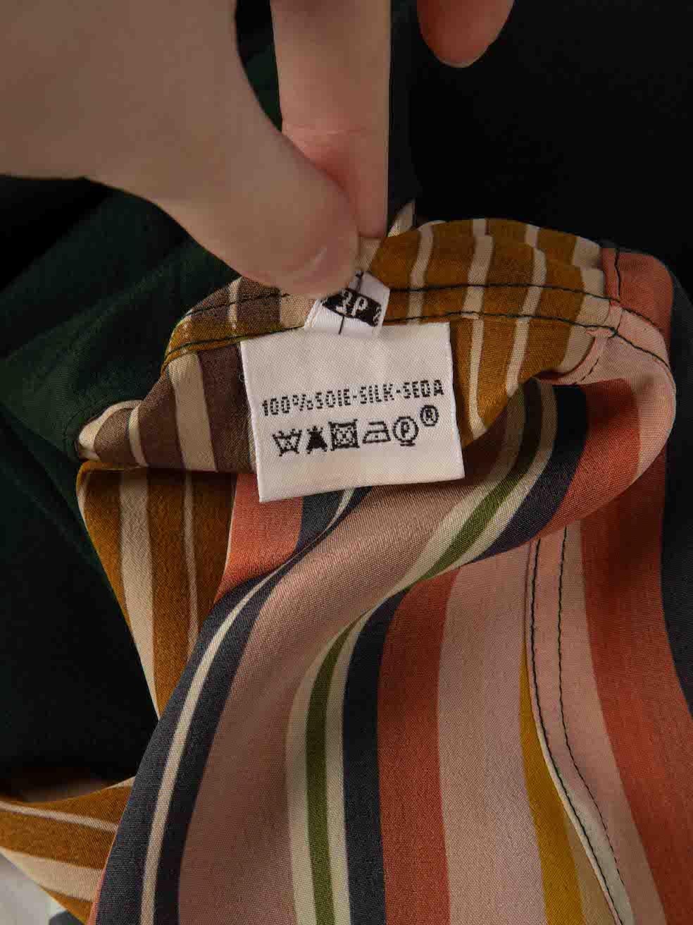 Hermès Striped Silk Long Sleeves Shirt Size S For Sale 2