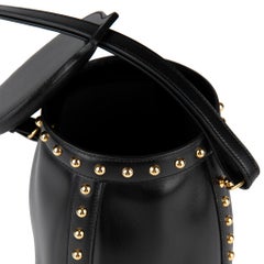 Hermès Studded Cloutè Farming Cross Body Bag Black Box Leather Gold Hardware