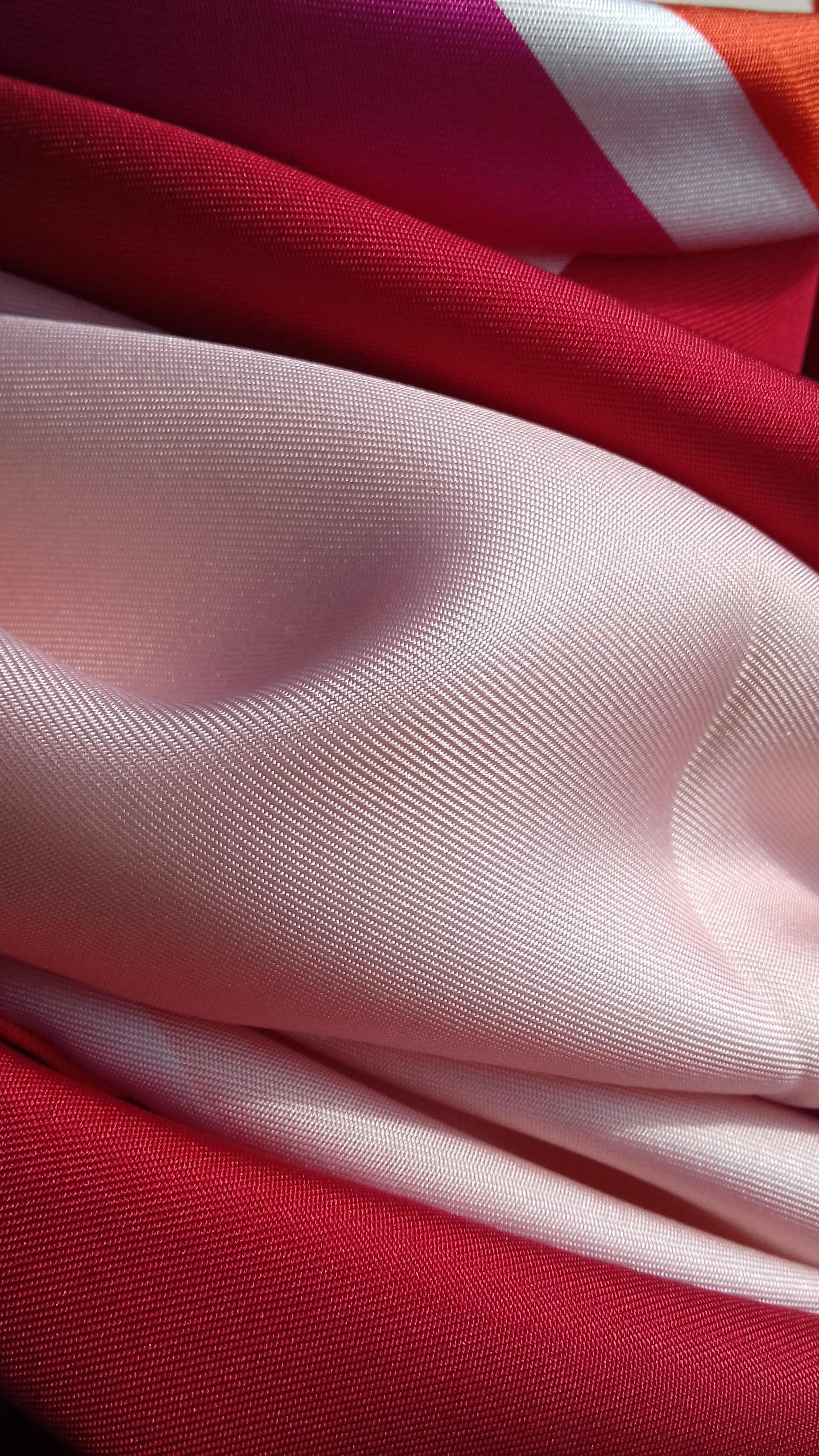Hermès Studio Silk Scarf Quadri Red Orange Pink 90 cm 6