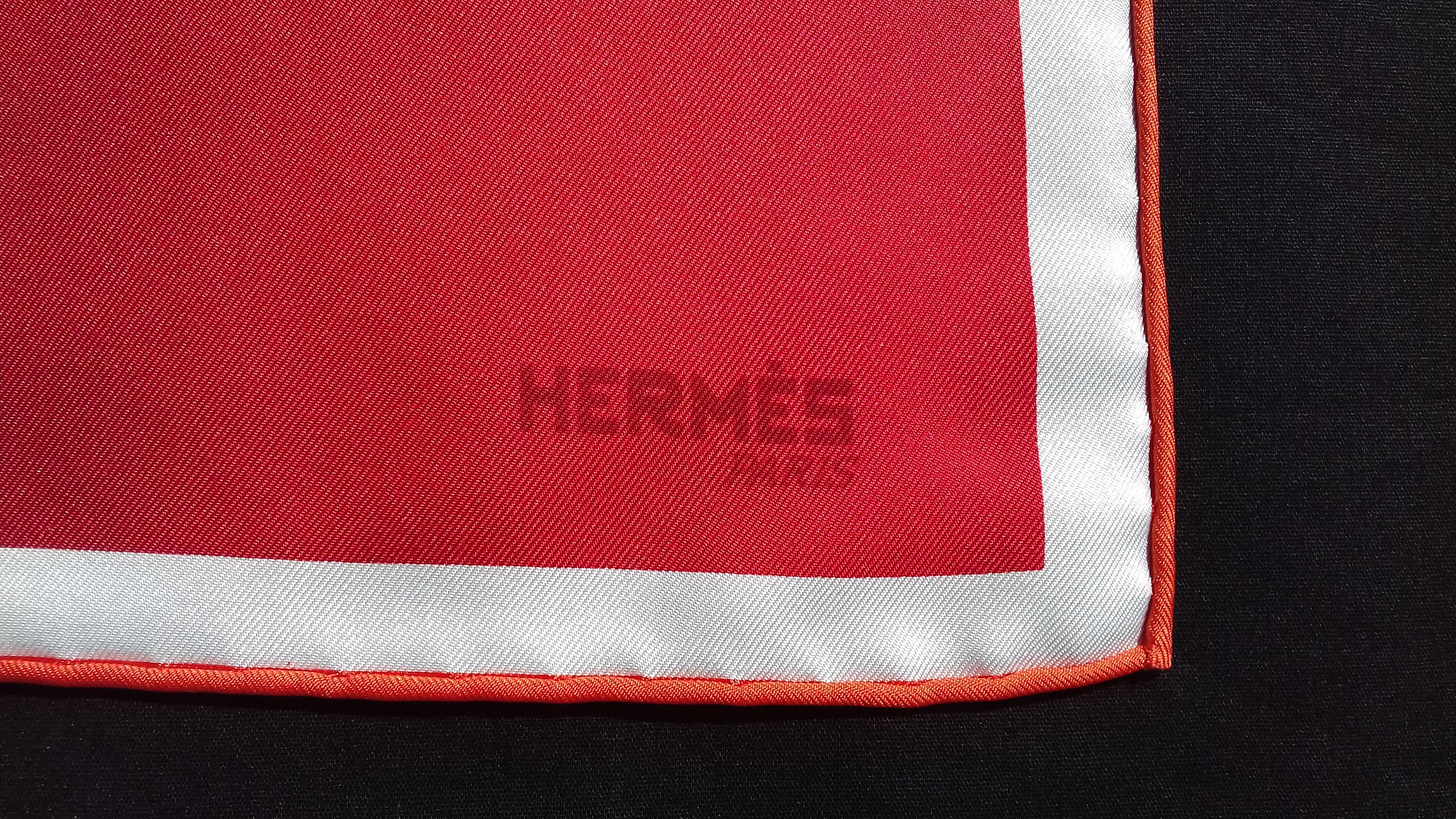 hermes scarf red