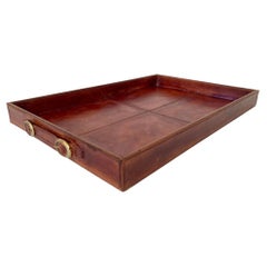 Bandeja de servir de cuero estilo Hermes