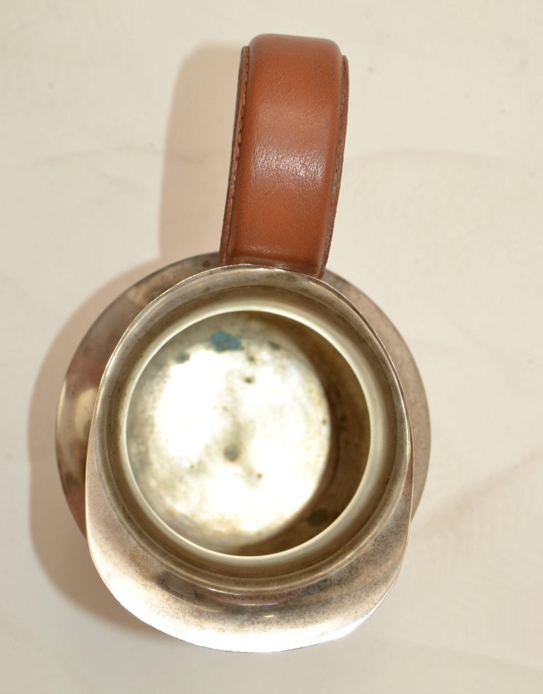 Hermès Style MidCentury Modern Silver Plate over Nickel Decanter