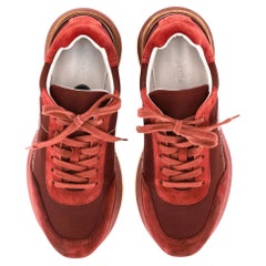Hermes Suede Drive Sneakers With A Logo Badge