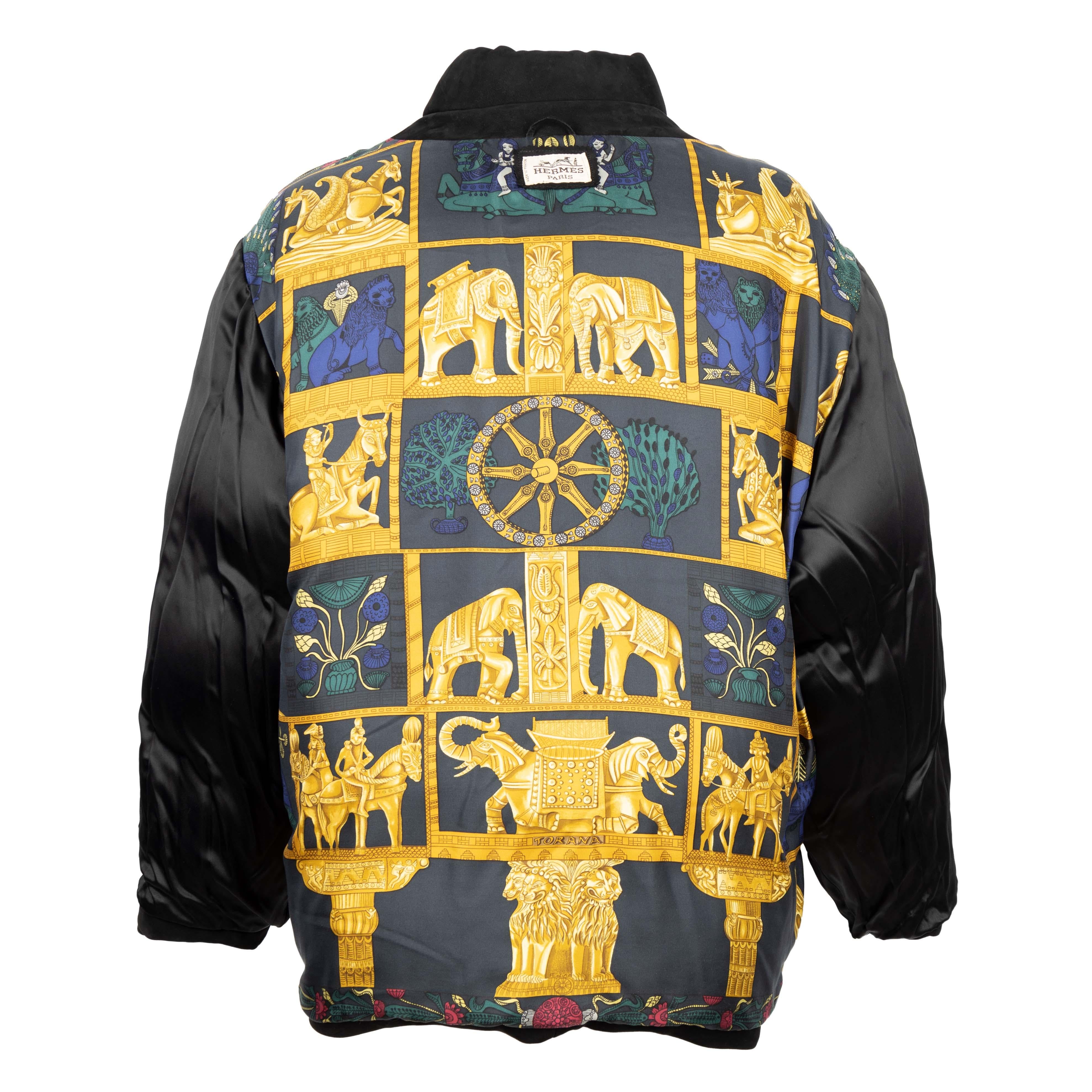 Manteau bouffant en daim Hermès - années 90 en vente 5
