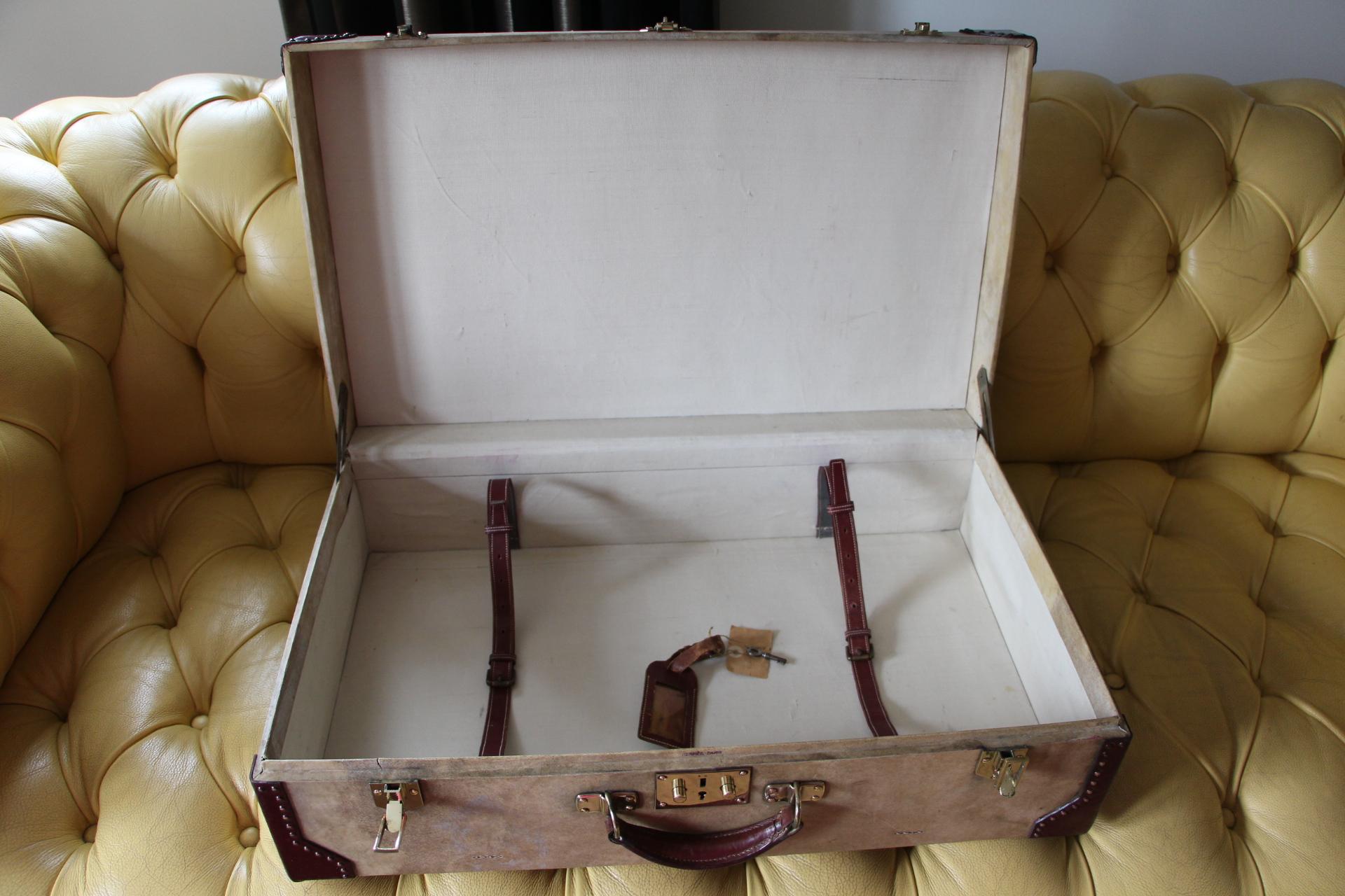Hermès Suitcase in Vellum and Leather 5