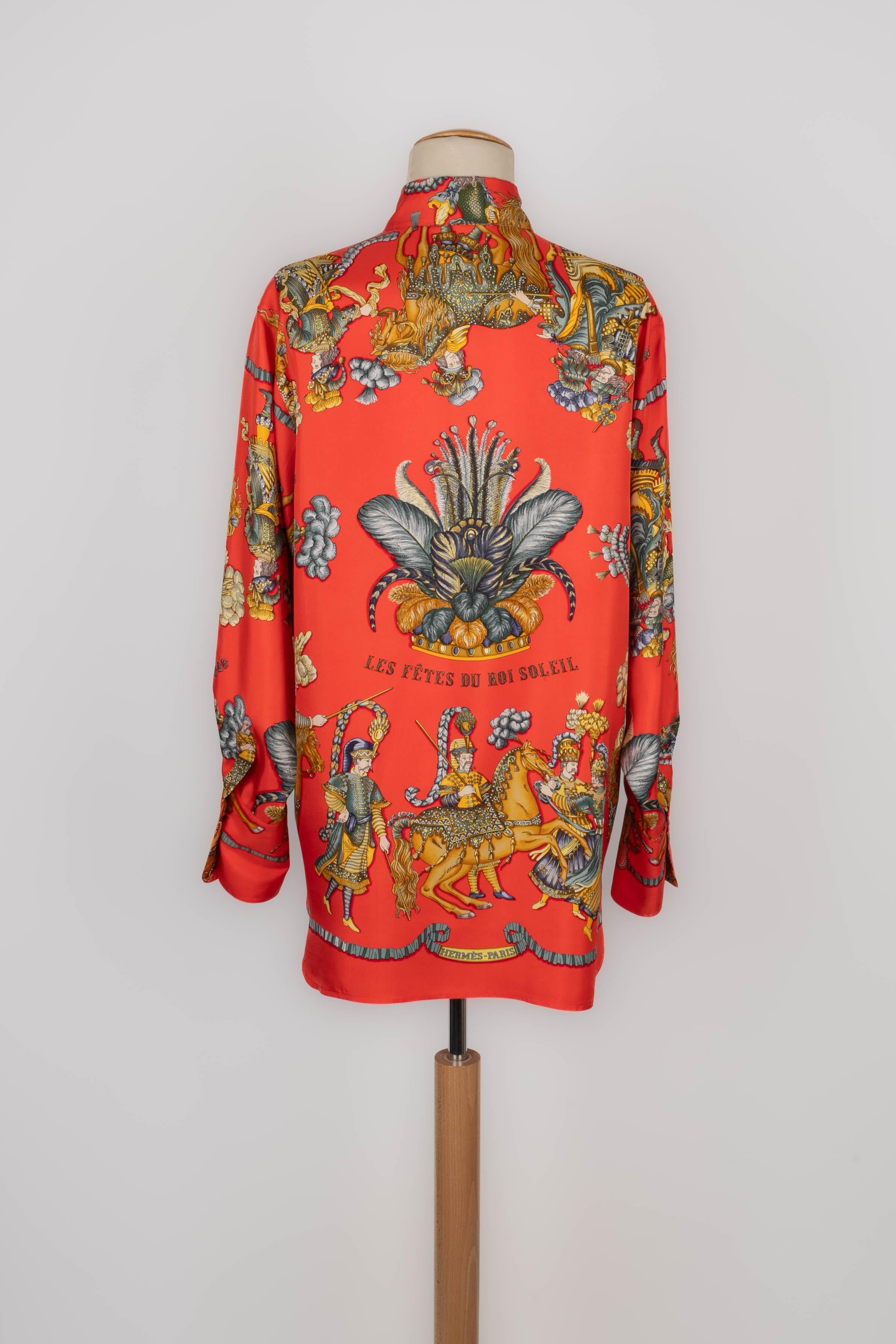 Hermès 'Sun King festivities' shirt In Excellent Condition In SAINT-OUEN-SUR-SEINE, FR