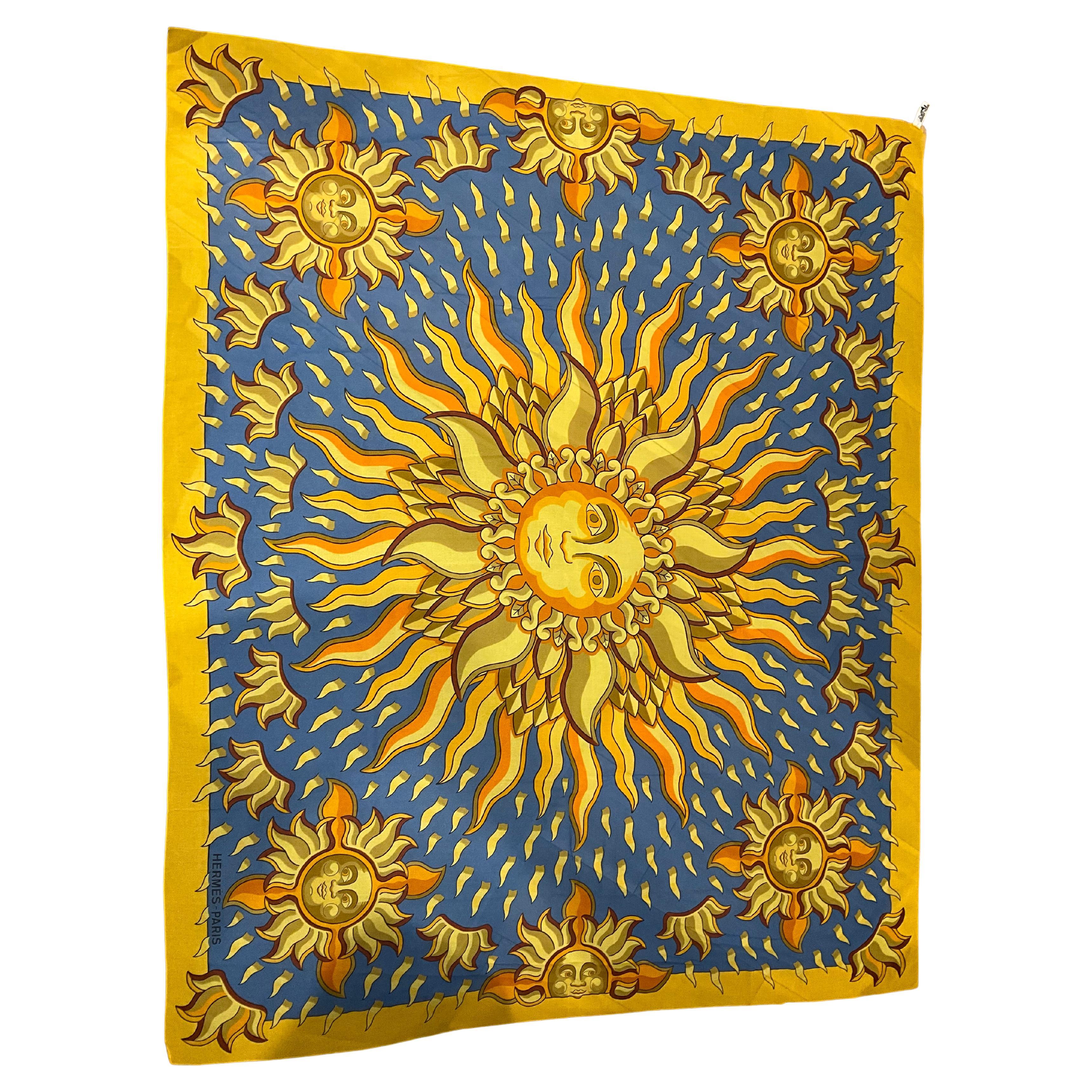 Hermes Sun Print Soleil Pareo Schal NEW in Box