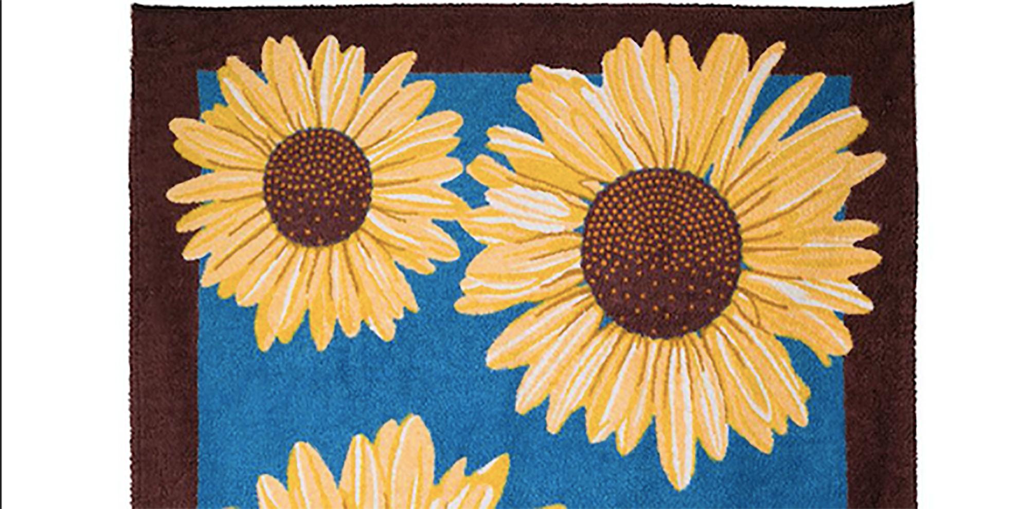 Hermes Sunflowers Cotton Beach Towel In Good Condition In Paris, FR